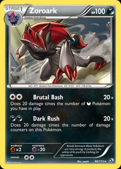 2013 Legendary Treasures Zoroark #90 card