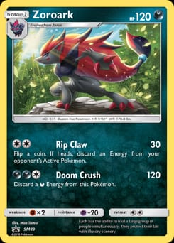 2017 SM Black Star Promos Zoroark #SM89 card