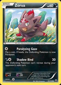 2012 Dark Explorers Zorua #70 card