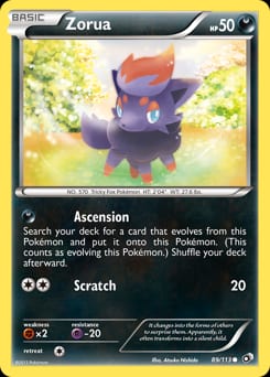Legendary Treasures Zorua #89 card