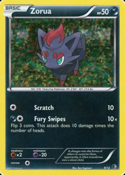 McDonald's Collection 2011 Zorua #9 card