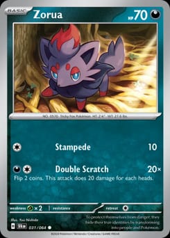 2024 Shrouded Fable Zorua #31 card