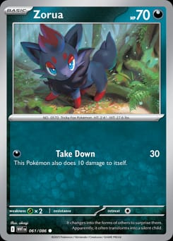 White Flare Zorua #61 card