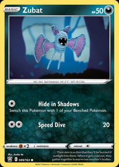 Battle Styles Zubat #89 card
