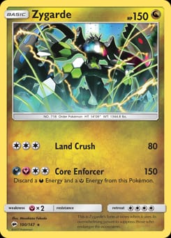 Burning Shadows Zygarde #100 card