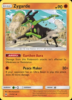 Forbidden Light Zygarde #71 card