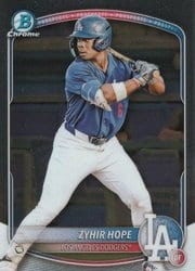 2025 Bowman Chrome Prospects Zyhir Hope #BCP-2 card