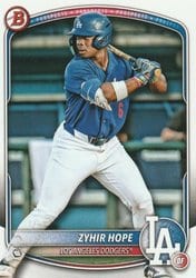 2025 Bowman Prospects Zyhir Hope #BP-2 card